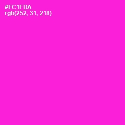#FC1FDA - Shocking Pink Color Image