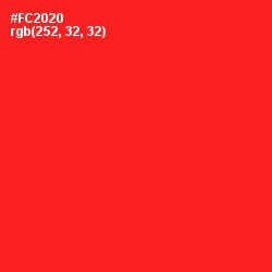 #FC2020 - Alizarin Crimson Color Image