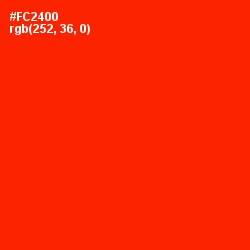 #FC2400 - Scarlet Color Image