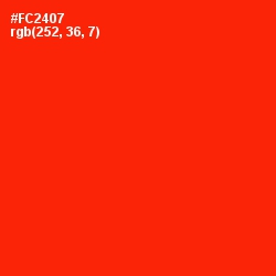 #FC2407 - Scarlet Color Image