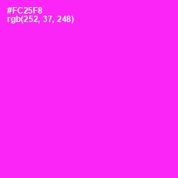 #FC25F8 - Magenta / Fuchsia Color Image