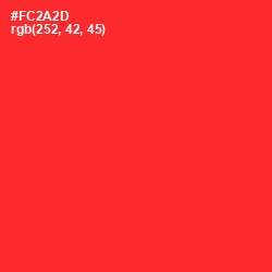 #FC2A2D - Red Orange Color Image