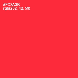 #FC2A3B - Red Orange Color Image