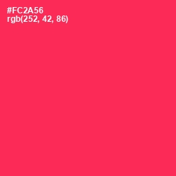 #FC2A56 - Radical Red Color Image