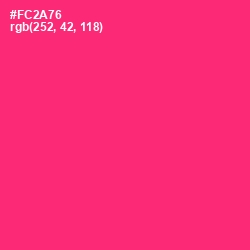 #FC2A76 - Radical Red Color Image