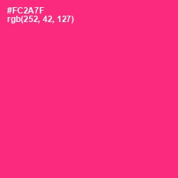 #FC2A7F - Radical Red Color Image