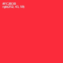 #FC2B3B - Red Orange Color Image