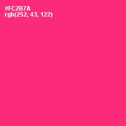 #FC2B7A - Radical Red Color Image