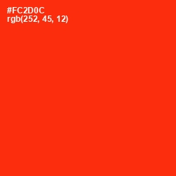 #FC2D0C - Scarlet Color Image