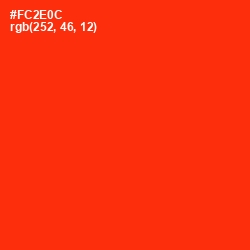 #FC2E0C - Scarlet Color Image