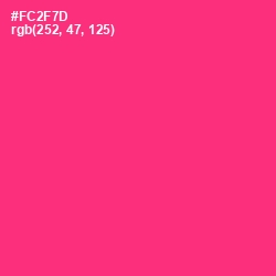 #FC2F7D - Radical Red Color Image