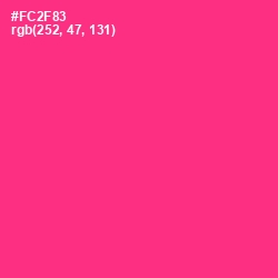 #FC2F83 - Wild Strawberry Color Image