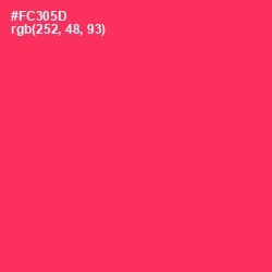 #FC305D - Radical Red Color Image