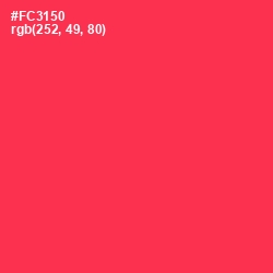 #FC3150 - Radical Red Color Image