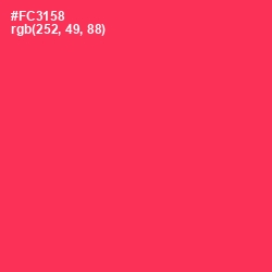 #FC3158 - Radical Red Color Image