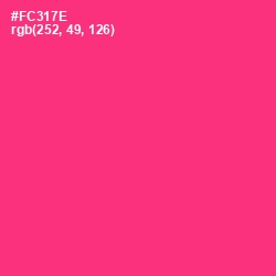 #FC317E - Radical Red Color Image