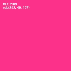 #FC3189 - Wild Strawberry Color Image