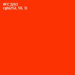 #FC3203 - Scarlet Color Image