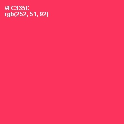 #FC335C - Radical Red Color Image