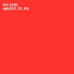 #FC342D - Red Orange Color Image