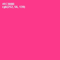 #FC388B - Wild Strawberry Color Image