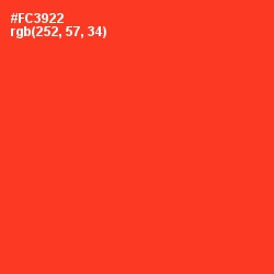 #FC3922 - Red Orange Color Image