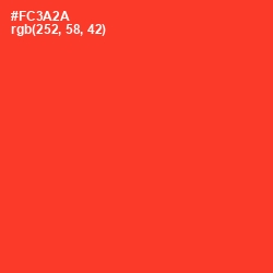 #FC3A2A - Red Orange Color Image