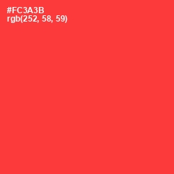 #FC3A3B - Red Orange Color Image