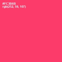 #FC3B6B - Radical Red Color Image