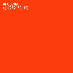 #FC3C0A - Scarlet Color Image