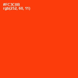 #FC3C0B - Scarlet Color Image