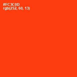 #FC3C0D - Scarlet Color Image