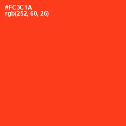 #FC3C1A - Scarlet Color Image