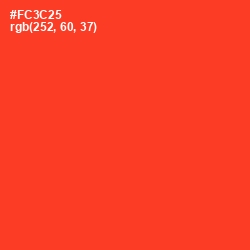 #FC3C25 - Red Orange Color Image