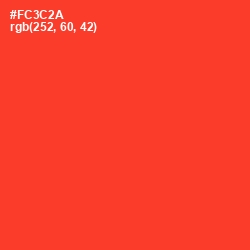 #FC3C2A - Red Orange Color Image