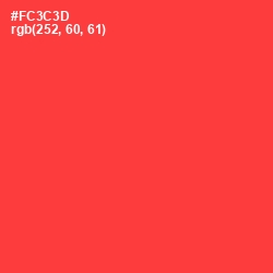 #FC3C3D - Red Orange Color Image