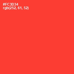 #FC3D34 - Red Orange Color Image
