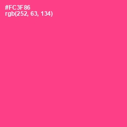 #FC3F86 - Wild Strawberry Color Image