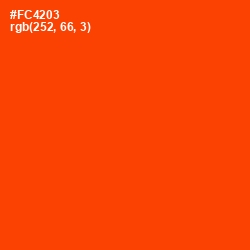 #FC4203 - Vermilion Color Image