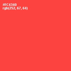 #FC4340 - Coral Red Color Image