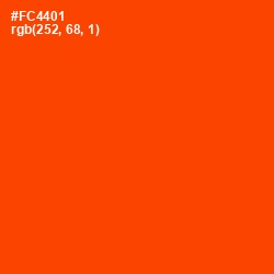 #FC4401 - Vermilion Color Image