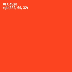 #FC4520 - Pomegranate Color Image