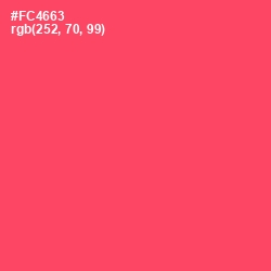 #FC4663 - Carnation Color Image