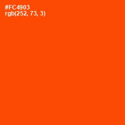 #FC4903 - Vermilion Color Image