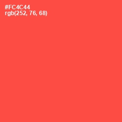 #FC4C44 - Sunset Orange Color Image