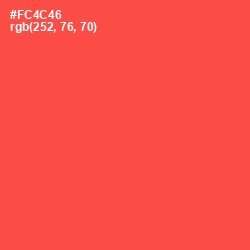 #FC4C46 - Sunset Orange Color Image