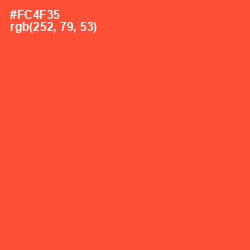 #FC4F35 - Flamingo Color Image