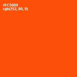 #FC5009 - International Orange Color Image