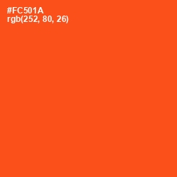 #FC501A - International Orange Color Image