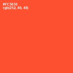 #FC5030 - Flamingo Color Image